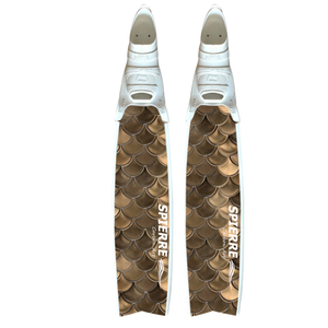 Carbon Art Gold Scale Design Fin Blades  - Apnea Range (Set/Pair)