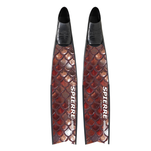 Carbon Art Rose Bronze Scale Fin Blades - Apnea Range (Set/Pair)