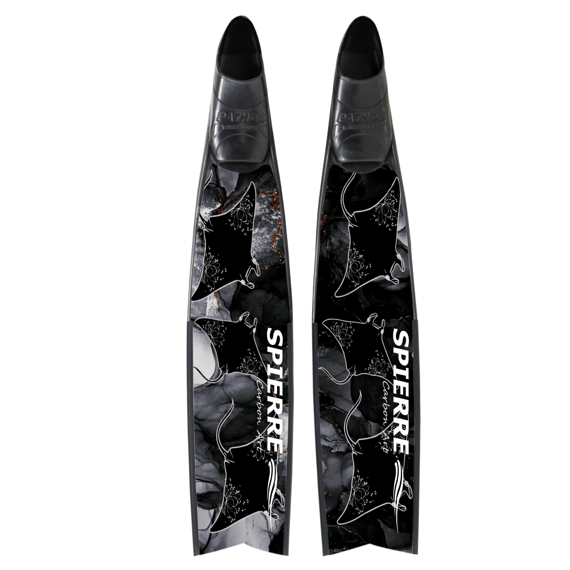 Carbon Art Dark Manta Fin Blades  - Apnea Range (Set/Pair)