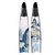 Carbon Art Coastal Vision Fin Blades - Apnea Range (Set/Pair) with black Pathos foot pockets