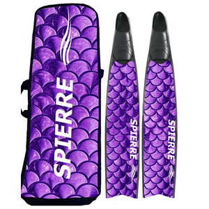 Carbon Art Purple Scales Fin Blades  - Apnea Range (Set/Pair)