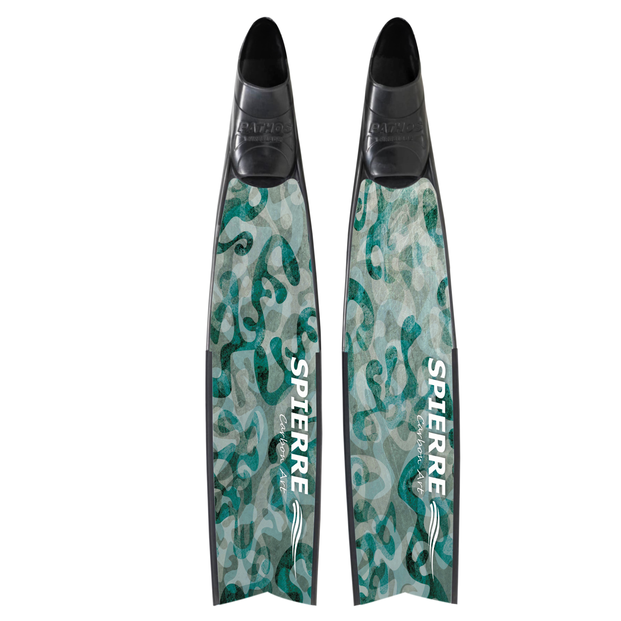 Carbon Art Blue Kelp Reef Fin Blades  - Apnea Range (Set/Pair)