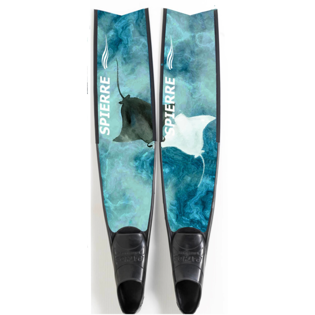 Long blade full carbon fiber freediving fins footpockets spearfishing fins